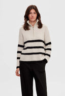 Maline knit half zip noos