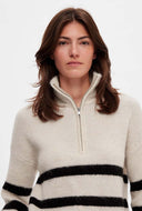 Maline knit half zip noos