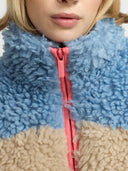 Chunky block teddy jacket