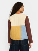 Color block quilted jacket