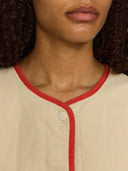 Color block quilted jacket