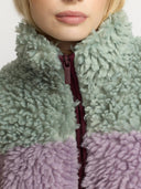 Chunky block teddy jacket