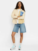 Offwhite color block blouse