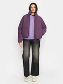 Paarse puffer jas 77293