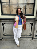 Color block quilted jacket