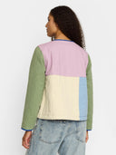 Color block quilted jacket