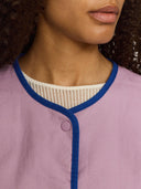 Color block quilted jacket