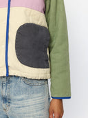 Color block quilted jacket