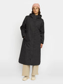 Zwarte lange parka