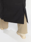 Zwarte lange parka