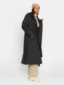 Zwarte lange parka