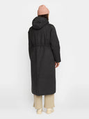 Zwarte lange parka