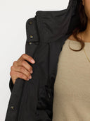 Zwarte lange parka