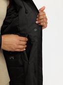 Zwarte lange parka