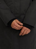 Zwarte lange parka