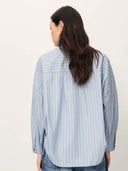 Blauw gestreepte blouse danie