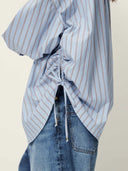 Blauw gestreepte blouse danie