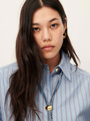 Blauw gestreepte blouse danie