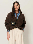Bruin gebreid vest sweet monroe