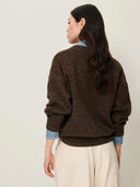Bruin gebreid vest sweet monroe