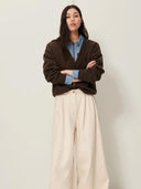 Bruin gebreid vest sweet monroe