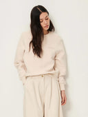 Ecru sweater met logo chill