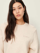 Ecru sweater met logo chill