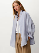 Lichtblauwe oversized blouse liza
