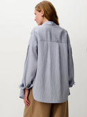 Lichtblauwe oversized blouse liza