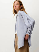 Lichtblauwe oversized blouse liza