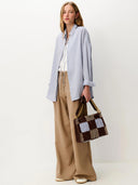 Lichtblauwe oversized blouse liza