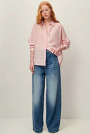 Roze blouse met strepen botan