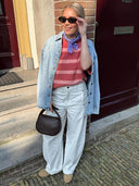 Stonewash denim blouse nukaysa