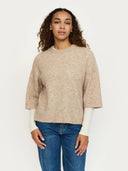 Beige trui srallison ss knit