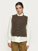 Bruin alpacamix gilet srcamilla