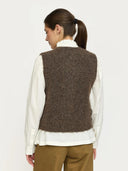 Bruin alpacamix gilet srcamilla