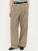 Bruine pantalon met krijtstreep srmarja