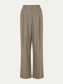 Bruine pantalon met krijtstreep srmarja