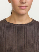 Bruine gebreide longsleeve srmarla