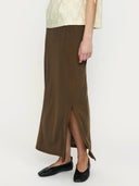 Bruine midi rok srella