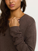 Fijngebreide trui srmarla o-neck knit roll edge