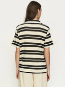 Creme gestreepte knit srhazina
