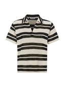 Creme gestreepte knit srhazina