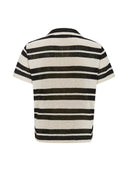 Creme gestreepte knit srhazina