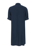 Donkerblauwe midi jurk srebba mayson