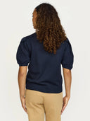 Donkerblauwe srmarla o-neck cardigan