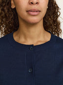 Donkerblauwe srmarla o-neck cardigan