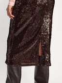 Donkerbruine glitter rok srmaddison