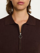 Donkerbruine polo knit srhenrietta