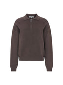 Donkerbruine polo knit srhenrietta